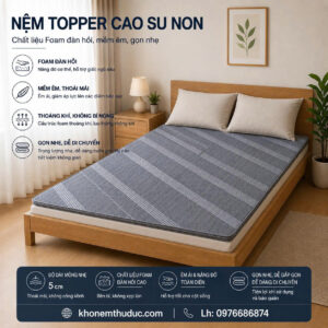 nệm topper cao su non